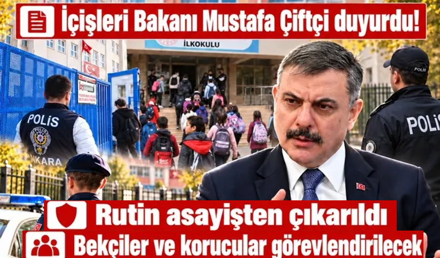 Okullarda yeni güvenlik dönemi: Bekçiler ve korucular görevlendirilecek!