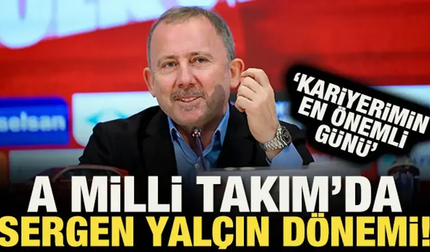 A Milli Takım'da Sergen Yalçın dönemi: İmza töreni düzenlendi!