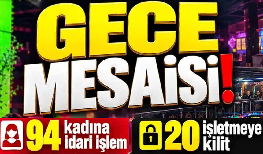 68 gözaltı 94 kadına idari işlem 20 mekana kilit!