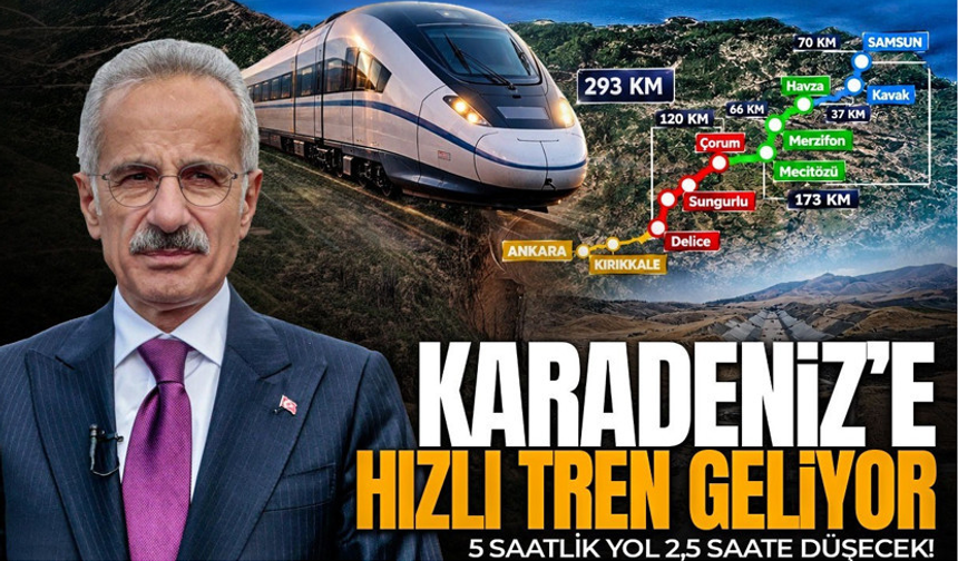 Hızlı tren Karadeniz'e geliyor! 5 saatlik yol 2,5 saate düşecek!