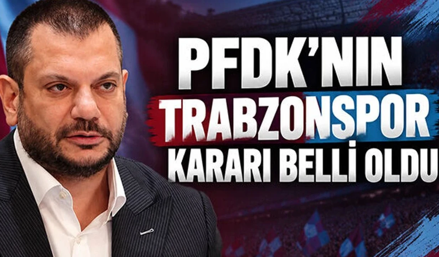 PFDK'dan Başkan Doğan açıklaması!