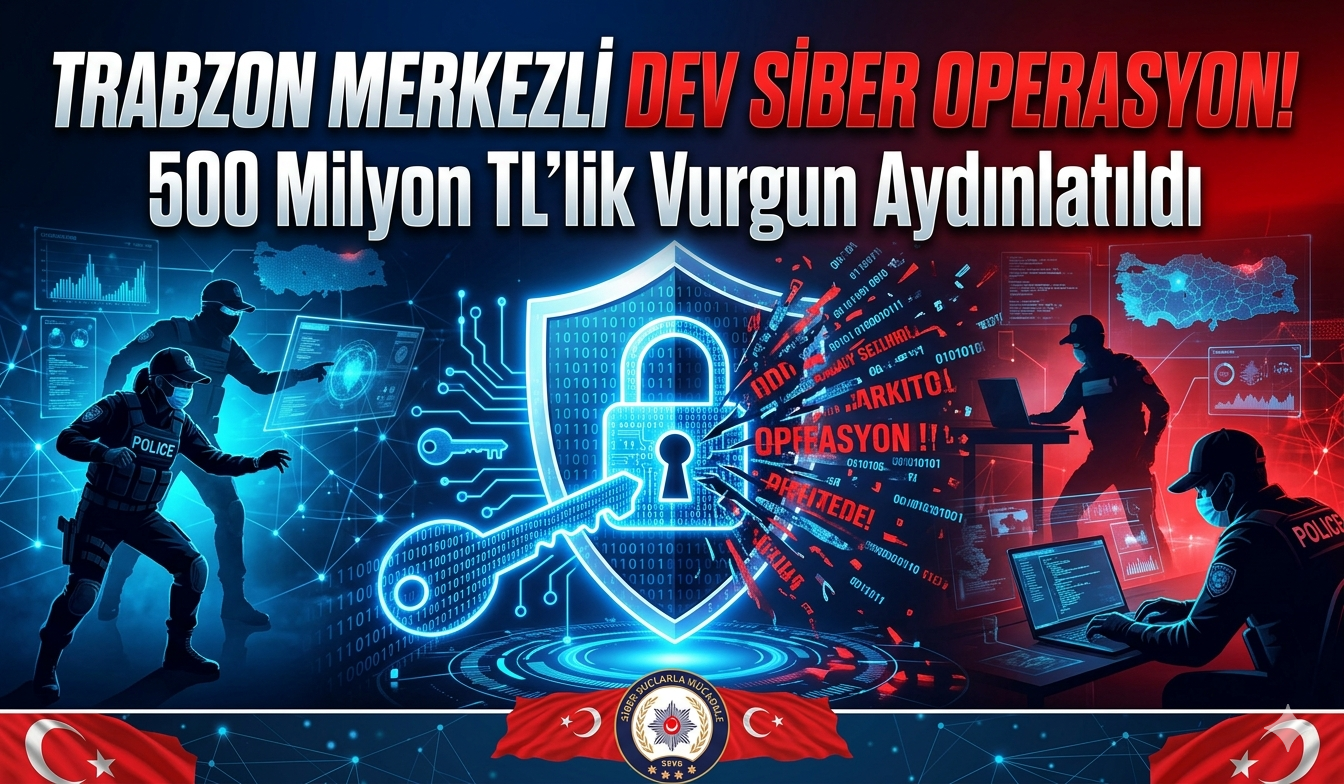 Trabzon Merkezli Dev Siber Operasyon! 500 Milyon TL’lik Vurgun Aydınlatıldı