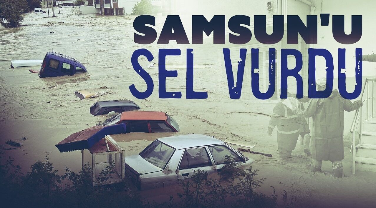 Görüntüler Samsun Havza'dan! Sağanak sele dönüştü: Araçlar ters döndü