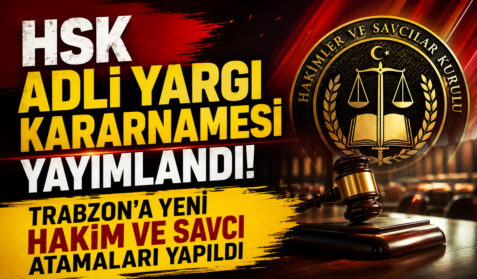 HSK Adli Yargı Kararnamesi yayımlandı: Trabzon’a yeni Hakim ve Savcı atamaları yapıldı