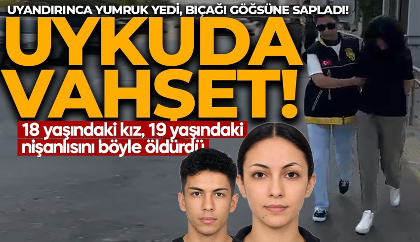 Uyandırdığı nişanlısı yumruk atınca genç kadın öldürdü!