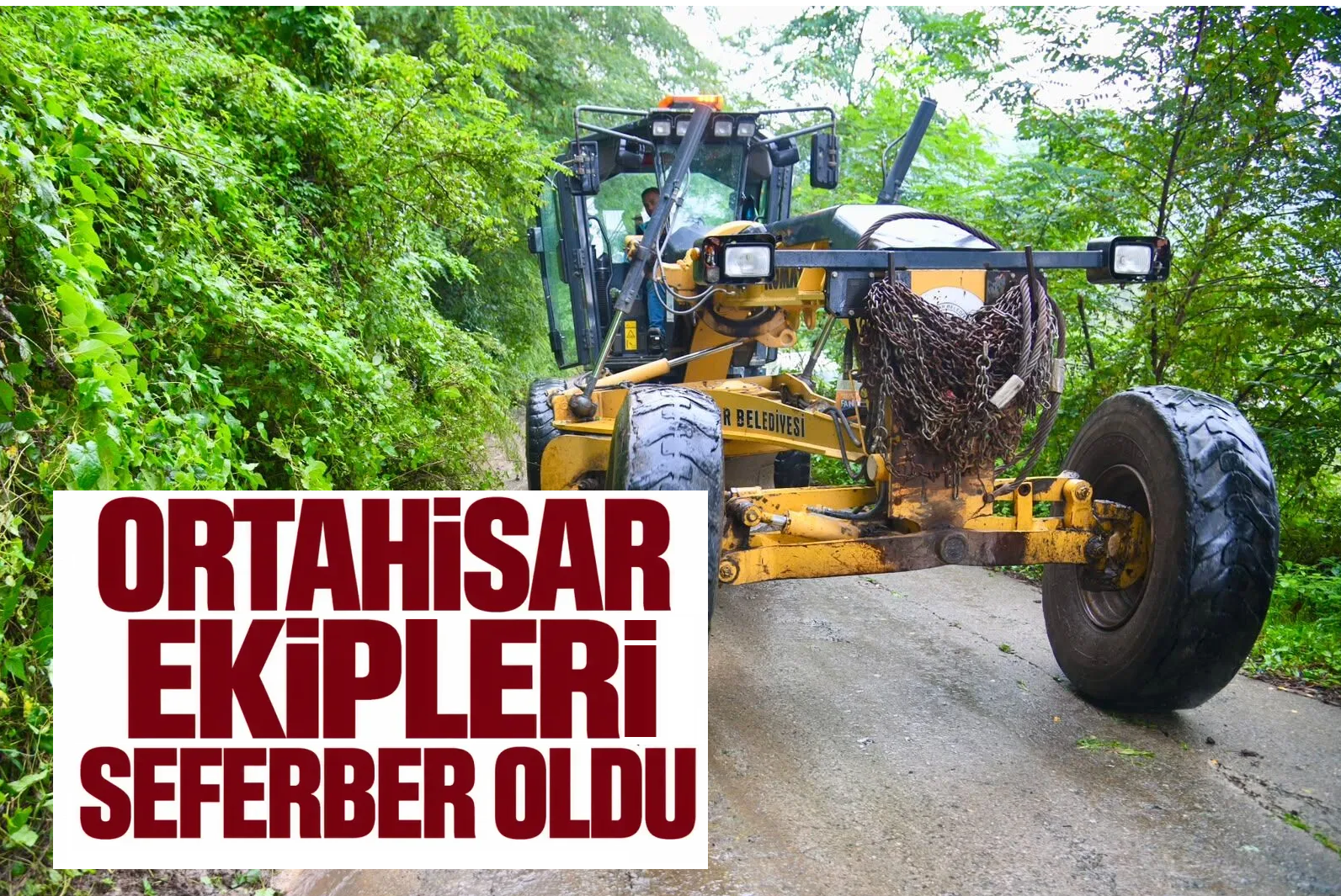 Ortahisar'da yağış sonrası ekipler seferber oldu