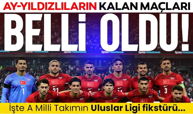 A Milli Futbol Takımı'nın Uluslar Ligi fikstürü!